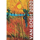 Van Gogh 2020: Art Planner and Datebook Monthly Weekly Scheduler and Organizer - Vertical Days Dated Layout with Monday Start - Aesth