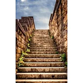 Notebook: stairs stone stairway staircase stone old