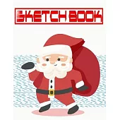 Sketchbook For Markers Christmas Gifts Christmas: Cover Blank Sketch Book Paper Cover - Doodling - Background # Largest Size 8.5 X 11 INCH 110 Page Fr