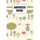 Address Book: Cute Address Book with Alphabetical Organizer, Names, Addresses, Birthday, Phone, Work, Email and Notes