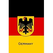 Germany: 6x9 - 120 Graph Pages 5x5, Perfect Bound - Daily Graph - Grid notebook to Draw, Write, Journal, take notes, make lists