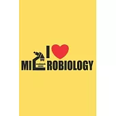 I love microbiology: 6x9 inch - lined - ruled paper - notebook - notes