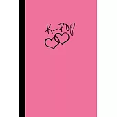 K-Pop: Cool Journals for Teen Girls Friend Her, Cute Notebook Organiser Ruled White Paper, 100 pages, Black & Pink