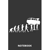 Mechanic Evolution: 6x9 inch lined ruled paper notebook notes