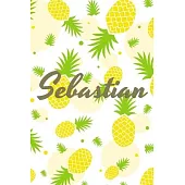 Sebastian: Personalized Pineapple fruit themed Dotted Grid Notebook Bullet Grid Journal teacher gift teacher Appreciation Day Gif
