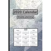 2020 Calendar: Weekly planning