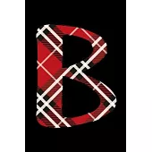 B: small lined red plaid notebook; monogrammed gifts for her