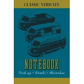 Pick -Up - Kombi - Microbus: Car enthusiasts College lined note book journal and repair workbook