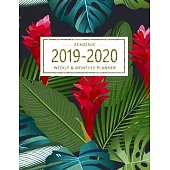 Academic 2019-2020 Weekly & Monthly Planner: Planner Weekly and Monthly: Calendar Schedule, Projects and Exams Academic Organizer and Lovely Colorful
