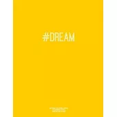 Notebook for Cornell Notes, 120 Numbered Pages, #DREAM, Gold Cover: For Taking Cornell Notes, Personal Index, 8.5