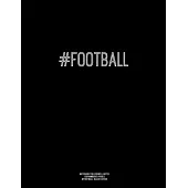 Notebook for Cornell Notes, 120 Numbered Pages, #FOOTBALL, Black Cover: For Taking Cornell Notes, Personal Index, 8.5