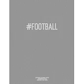 Notebook for Cornell Notes, 120 Numbered Pages, #FOOTBALL, Grey Cover: For Taking Cornell Notes, Personal Index, 8.5