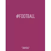 Notebook for Cornell Notes, 120 Numbered Pages, #FOOTBALL, Plum Cover: For Taking Cornell Notes, Personal Index, 8.5