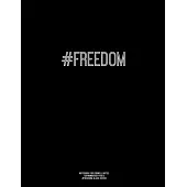 Notebook for Cornell Notes, 120 Numbered Pages, #FREEDOM, Black Cover: For Taking Cornell Notes, Personal Index, 8.5