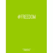Notebook for Cornell Notes, 120 Numbered Pages, #FREEDOM, Lime Cover: For Taking Cornell Notes, Personal Index, 8.5