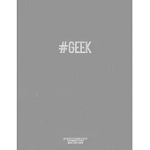 Notebook for Cornell Notes, 120 Numbered Pages, #GEEK, Grey Cover: For Taking Cornell Notes, Personal Index, 8.5