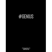 Notebook for Cornell Notes, 120 Numbered Pages, #GENIUS, Black Cover: For Taking Cornell Notes, Personal Index, 8.5