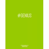 Notebook for Cornell Notes, 120 Numbered Pages, #GENIUS, Lime Cover: For Taking Cornell Notes, Personal Index, 8.5