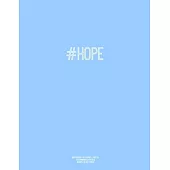 Notebook for Cornell Notes, 120 Numbered Pages, #HOPE, Blue Cover: For Taking Cornell Notes, Personal Index, 8.5