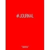 Notebook for Cornell Notes, 120 Numbered Pages, #JOURNAL, Red Cover: For Taking Cornell Notes, Personal Index, 8.5