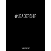 Notebook for Cornell Notes, 120 Numbered Pages, #LEADERSHIP, Black Cover: For Taking Cornell Notes, Personal Index, 8.5