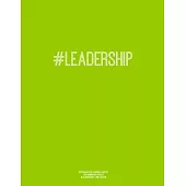Notebook for Cornell Notes, 120 Numbered Pages, #LEADERSHIP, Lime Cover: For Taking Cornell Notes, Personal Index, 8.5