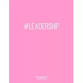 Notebook for Cornell Notes, 120 Numbered Pages, #LEADERSHIP, Pink Cover: For Taking Cornell Notes, Personal Index, 8.5