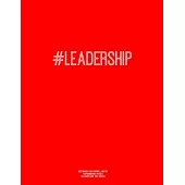 Notebook for Cornell Notes, 120 Numbered Pages, #LEADERSHIP, Red Cover: For Taking Cornell Notes, Personal Index, 8.5