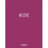 Notebook for Cornell Notes, 120 Numbered Pages, #LOVE, Plum Cover: For Taking Cornell Notes, Personal Index, 8.5
