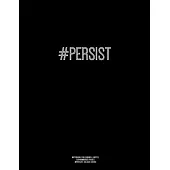 Notebook for Cornell Notes, 120 Numbered Pages, #PERSIST, Black Cover: For Taking Cornell Notes, Personal Index, 8.5