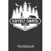 Happiest Camper Ever: Notebook, Composition Book for School Diary Writing Notes, Taking Notes, Recipes, Sketching, Writing, Organizing, Chri