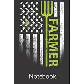 Farmer America Flag: Notebook, Composition Book for School Diary Writing Notes, Taking Notes, Recipes, Sketching, Writing, Organizing, Chri