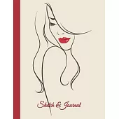 Sketch & Journal: Large Plain Paper Sketchpad & Notebook with Blank Paper to Draw on & Lined Paper to Write on (Large Sketchpad for Draw