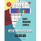 1,000 + Sudoku Classic 8x8: Logic puzzles easy - medium levels
