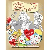 VINTAGE Valentines day coloring books for adults: LOVE coloring books for adults Vintage grayscale colring book