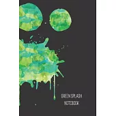 green splash notebook: small lined Watercolor Splash Notebook / Travel Journal to write in (6’’’’ x 9’’’’) 120 pages