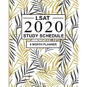 LSAT Study Schedule: 6 Month Planner for the Law School Admission Test (LSAT). Ideal for LSAT prep and Organising LSAT practice - Large (8