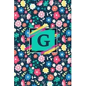 G: Cute Initial Monogram Letter G Notebook. Pretty Personalized Journal & Diary for Writing & Note Taking for Girls and W
