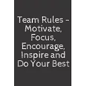 Team Rules: Team Rules Lined Notebook /Journal Gift,100 pages 6*/9*, Soft Cover, matte Cover
