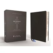 Niv, Reference Bible, Deluxe Single-Column, Premium Leather, Goatskin, Black, Premier Collection, Comfort Print