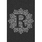 R: Journal, Notebook, Planner, Diary to Organize Your Life - Initial Monogram Letter R - Wide Ruled Line Paper - 6x9 in -