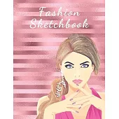 Fashion Sketchbook: The Book for Sketching Your Artistic Fashion Design Ideas. Including 2 Women Line Shapes (Silhouettes) to Help You Ske