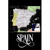 Spain: Map of Spain Notebook