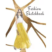 Fashion Sketchbook: The Book for Sketching Your Artistic Fashion Design Ideas. Including 2 Women Line Shapes (Silhouettes) to Help You Ske