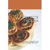 Favorite recipes: Keep all your recipes in one handy and organized book. size 6