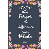 Never Forget The Difference You’’ve Made: Retirement & Appreciation Gifts for Women and Professionals Who Have Made a Big Impact on People’’s Lives.