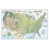 National Geographic: United States Physical Wall Map - Laminated (38.25 X 25.25 Inches)