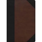 CSB Super Giant Print Reference Bible, Black/Brown Leathertouch, Indexed