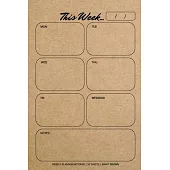 Weekly Planner Notepad: Kraft Brown, Daily Planning Pad for Organizing, Tasks, Goals, Schedule