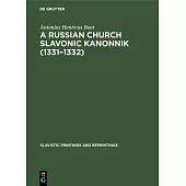 A Russian Church Slavonic kanonnik (1331-1332)